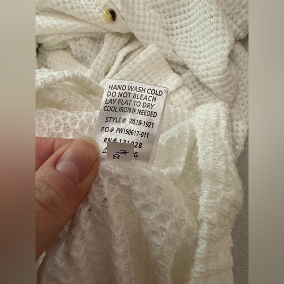 Longline Ivory Button Down Cardigan - Picture 11 of 11